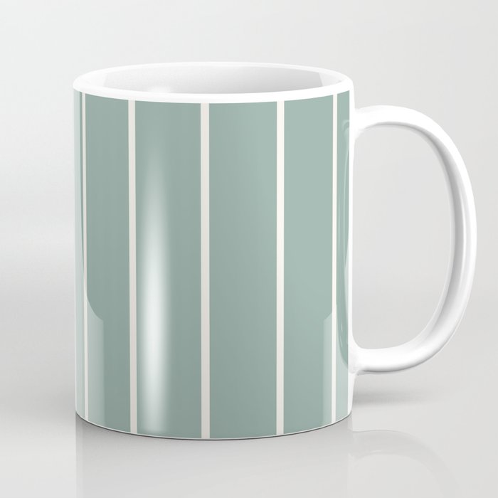 Two Tone Stripes - Sage Coffee Mug Gallery Image 1