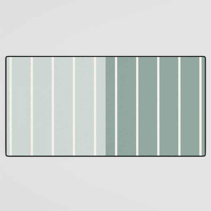 Two Tone Stripes - Sage Desk Mat Gallery Image 3