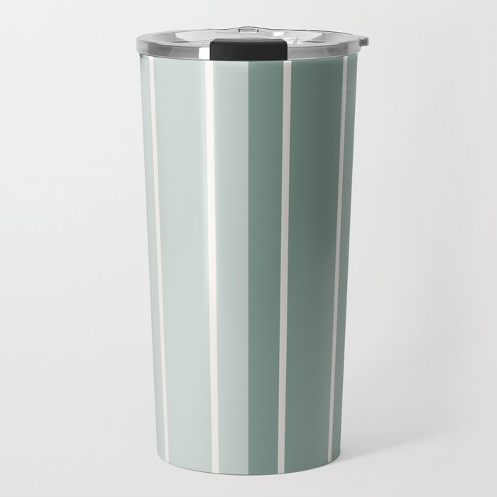 Two Tone Stripes - Sage Travel Mug Gallery Image 1