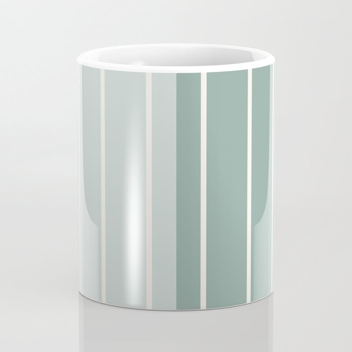 Two Tone Stripes - Sage Coffee Mug Gallery Image 4