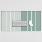 Two Tone Stripes - Sage Desk Mat Gallery Image 1