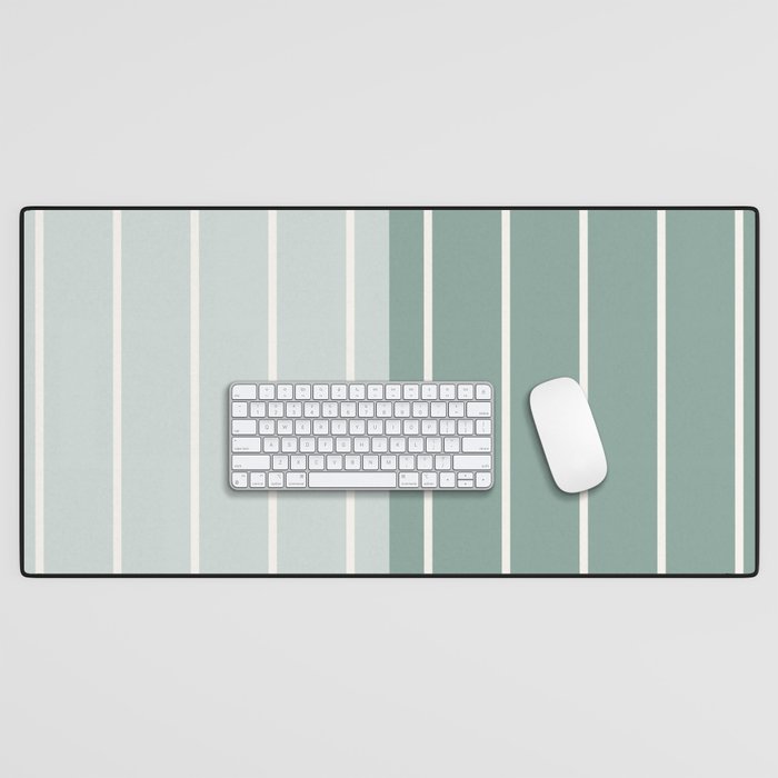 Two Tone Stripes - Sage Desk Mat Gallery Image 1