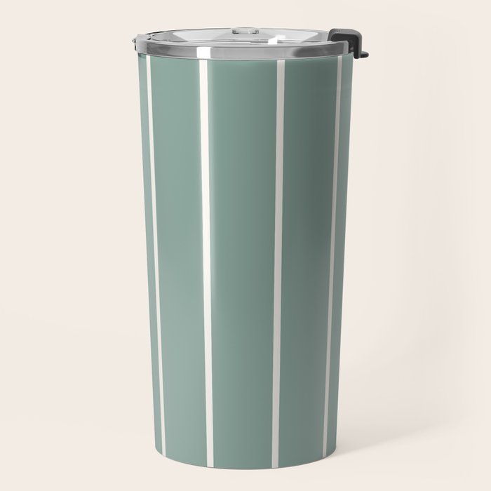 Two Tone Stripes - Sage Travel Mug Gallery Image 2