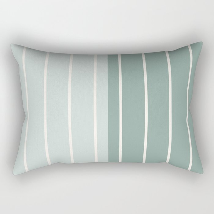 Two Tone Stripes - Sage Rectangular Pillow Gallery Image 1