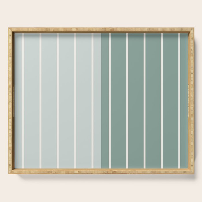 Two Tone Stripes - Sage Serving Tray Gallery Image 1