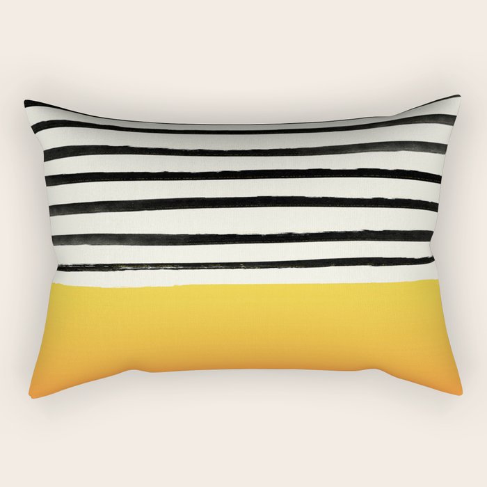 Sunset x Stripes Rectangular Pillow Gallery Image 2