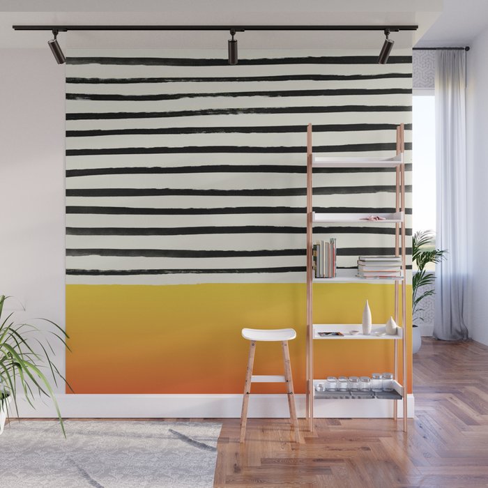 Sunset x Stripes Wall Mural Gallery Image 1