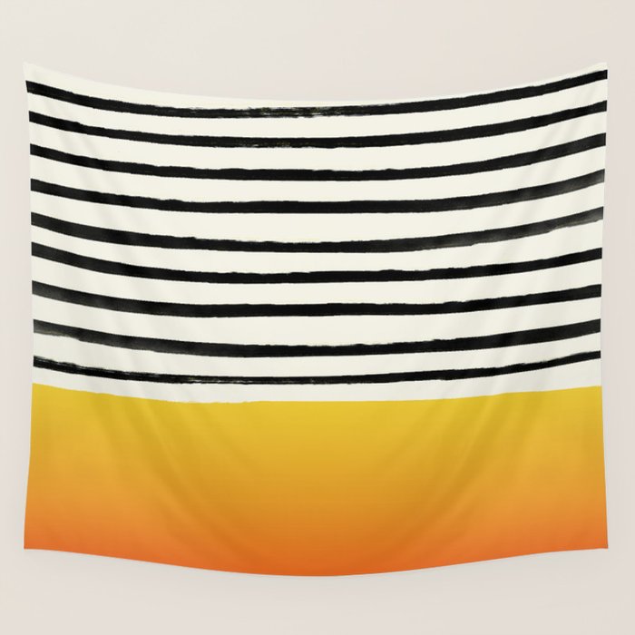 Sunset x Stripes Wall Tapestry Gallery Image 4