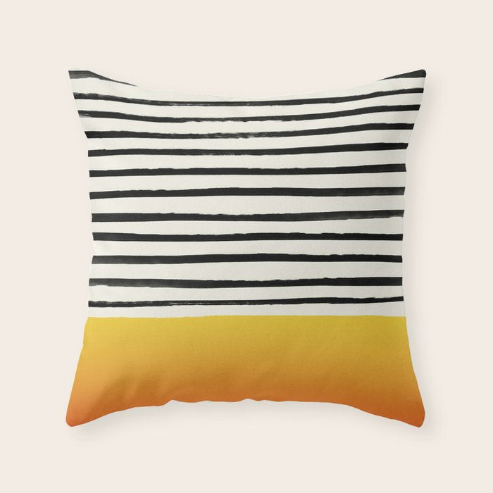 Sunset x Stripes Throw Pillow Gallery Image 6