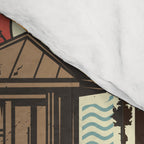 Vintage Surfing Poster Comforter Gallery Image 4