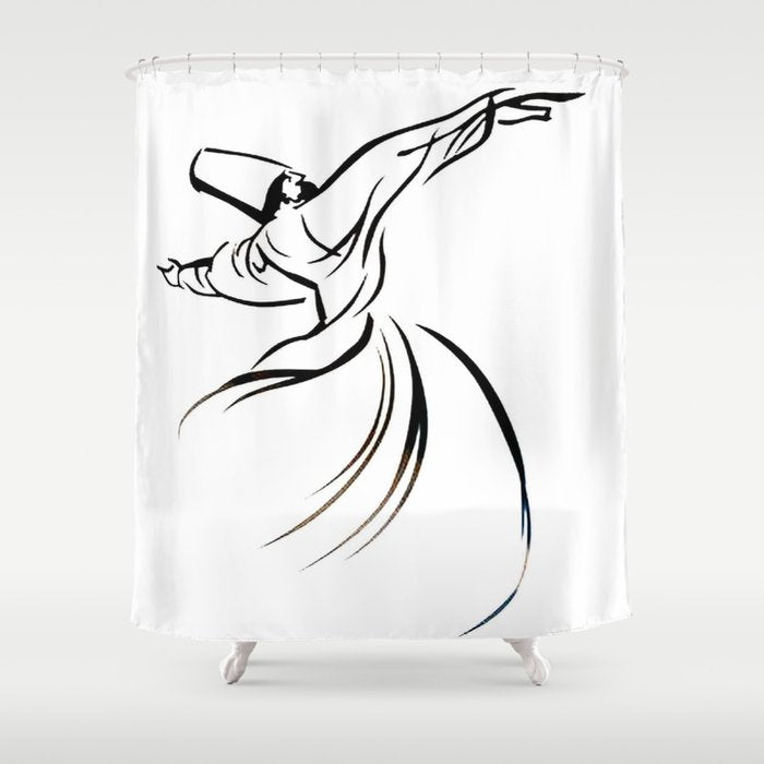 Sufi Meditation Whirling Dervish Shower Curtain Gallery Image 1