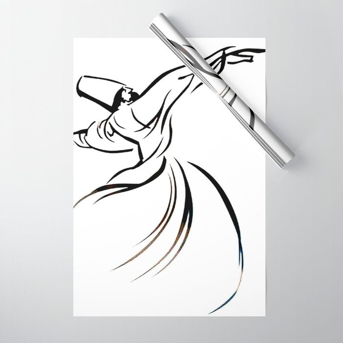 Sufi Meditation Whirling Dervish Wrapping Paper Gallery Image 1