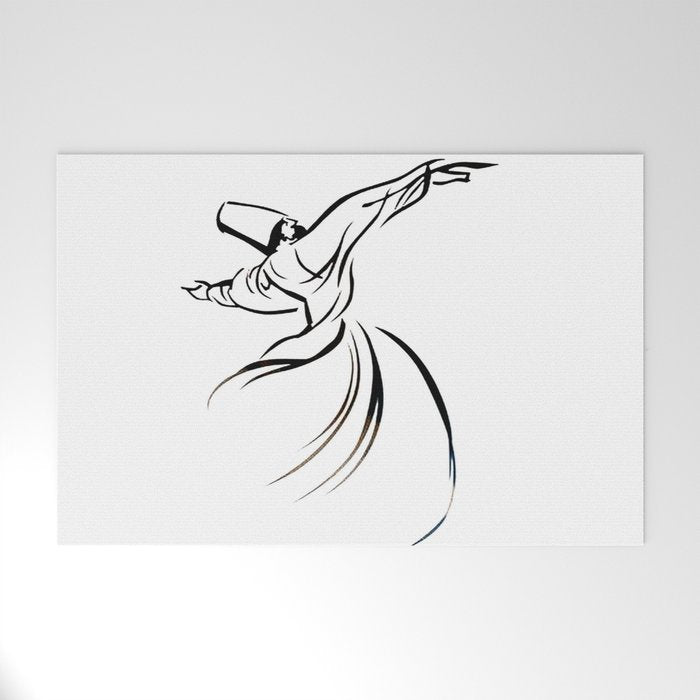 Sufi Meditation Whirling Dervish Welcome Mat Gallery Image 1