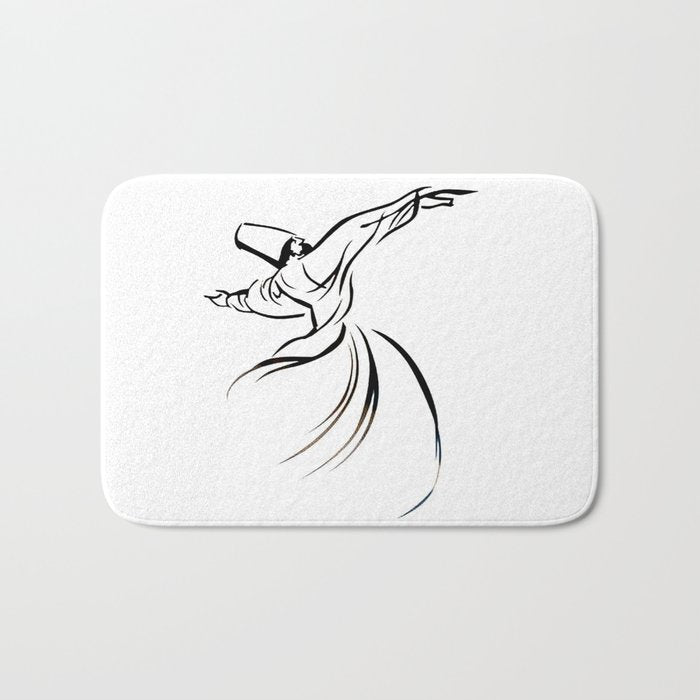Sufi Meditation Whirling Dervish Bath Mat Gallery Image 1