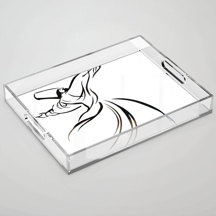 Sufi Meditation Whirling Dervish Acrylic Tray Gallery Image 1