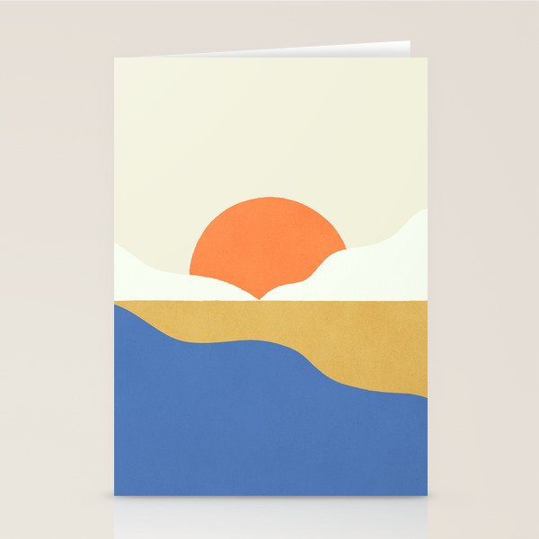 Sunset Island - Vibrant Colors Stationery Card Gallery Image 2