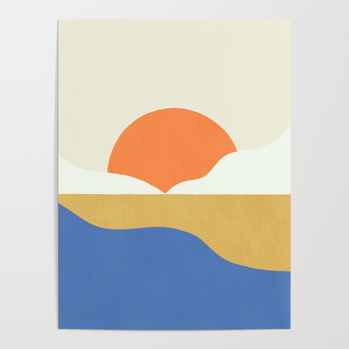 Sunset Island - Vibrant Colors Poster Gallery Image 1