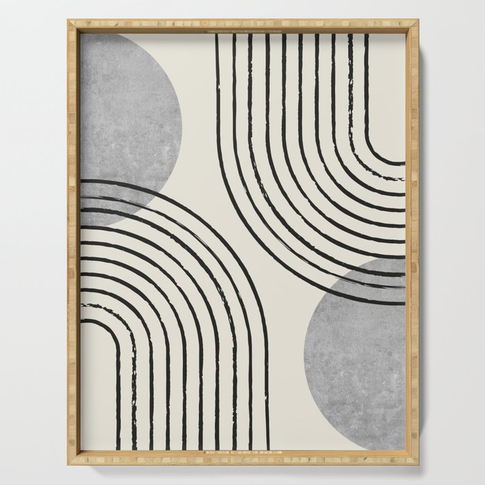 Sun Arch Double - Grey Serving Tray Gallery Image 1