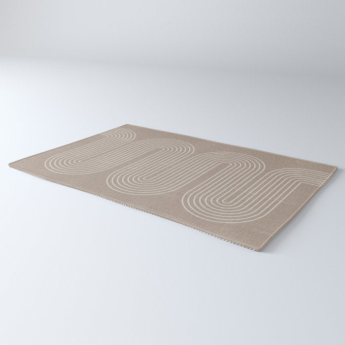 Neutral Lines Arch Minimalist Graphic Rug Gallery Image 3