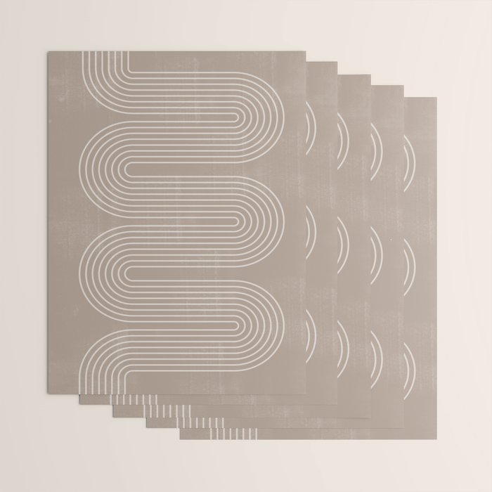 Neutral Lines Arch Minimalist Graphic Wrapping Paper Gallery Image 3