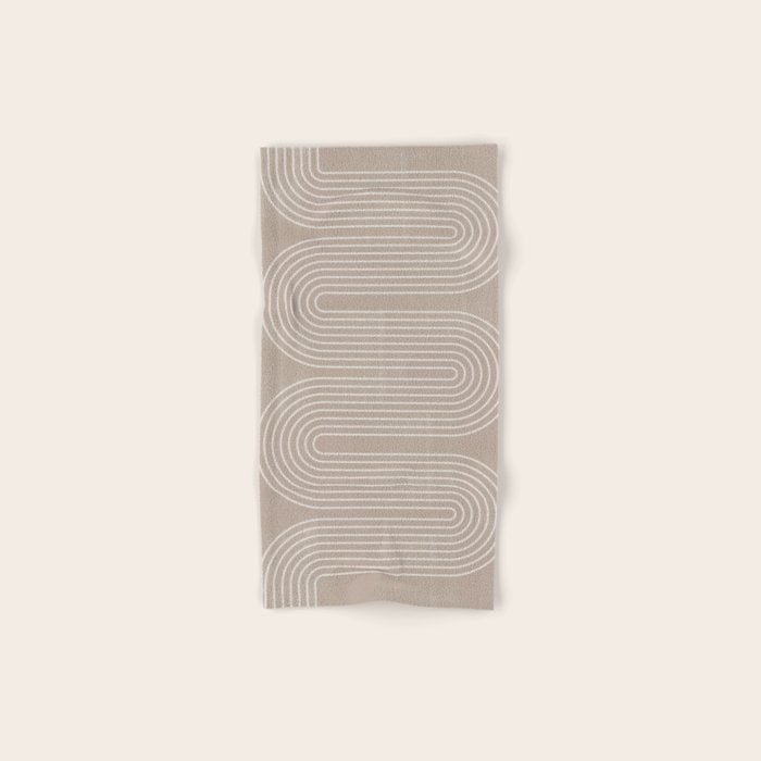 Neutral Lines Arch Minimalist Graphic Bath Towel Gallery Image 1