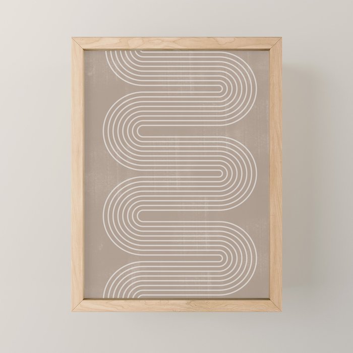 Neutral Lines Arch Minimalist Graphic Mini Art Print Gallery Image 1