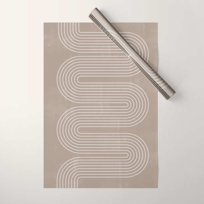 Neutral Lines Arch Minimalist Graphic Wrapping Paper Gallery Image 1
