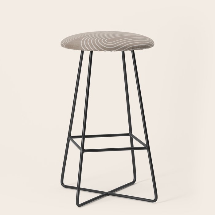 Neutral Lines Arch Minimalist Graphic Stool Gallery Image 1