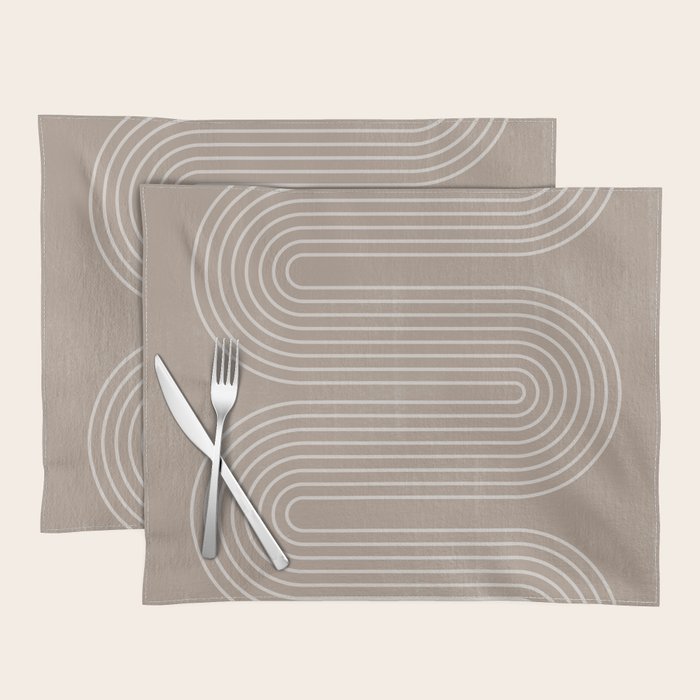 Neutral Lines Arch Minimalist Graphic Placemat Gallery Image 1