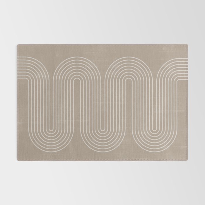 Neutral Lines Arch Minimalist Graphic Rug Gallery Image 2