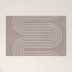 Neutral Lines Arch Minimalist Graphic Welcome Mat Gallery Image 1