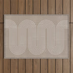 Neutral Lines Arch Minimalist Graphic Outdoor Rug Gallery Image 1