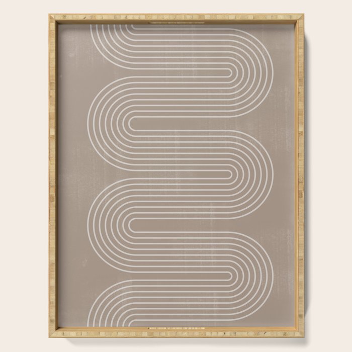 Neutral Lines Arch Minimalist Graphic Serving Tray Gallery Image 1