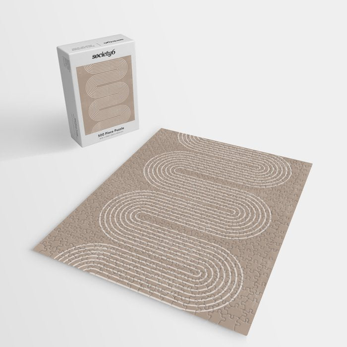 Neutral Lines Arch Minimalist Graphic Jigsaw Puzzle Gallery Image 2
