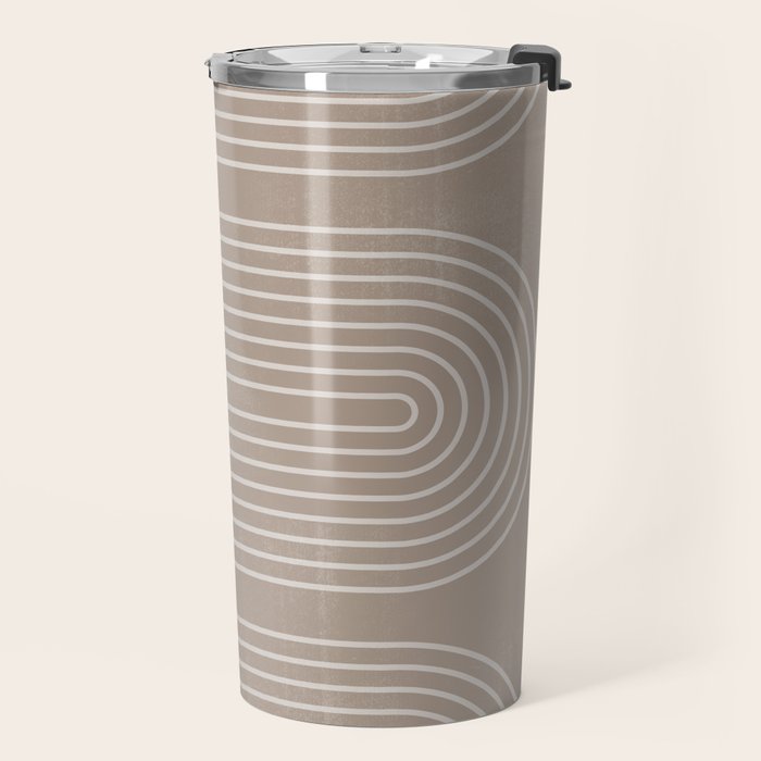 Neutral Lines Arch Minimalist Graphic Travel Mug Gallery Image 2