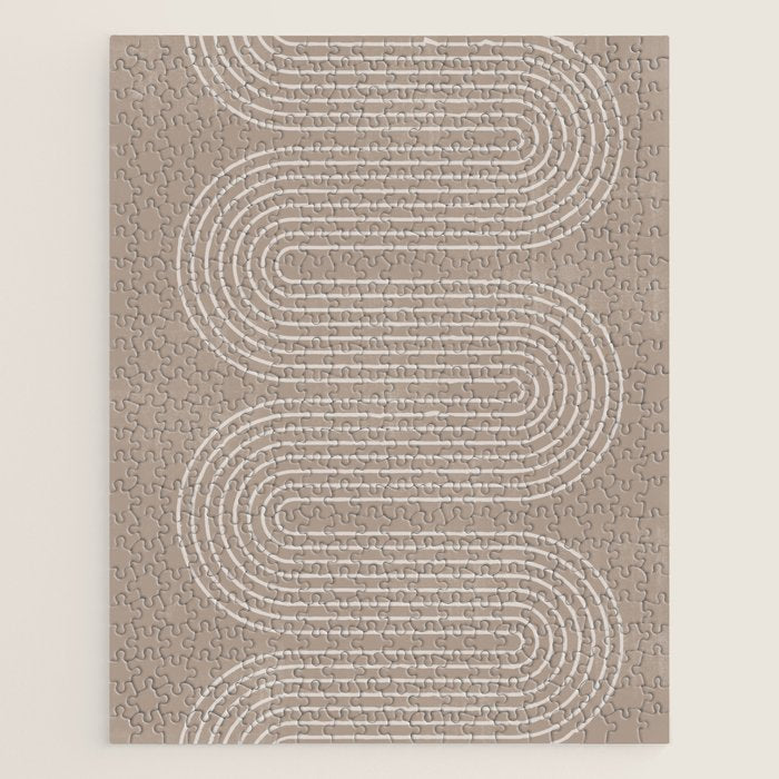 Neutral Lines Arch Minimalist Graphic Jigsaw Puzzle Gallery Image 1