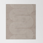 Neutral Lines Arch Minimalist Graphic Throw Blanket Gallery Image 2
