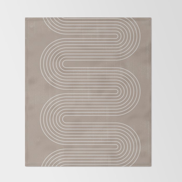 Neutral Lines Arch Minimalist Graphic Throw Blanket Gallery Image 2