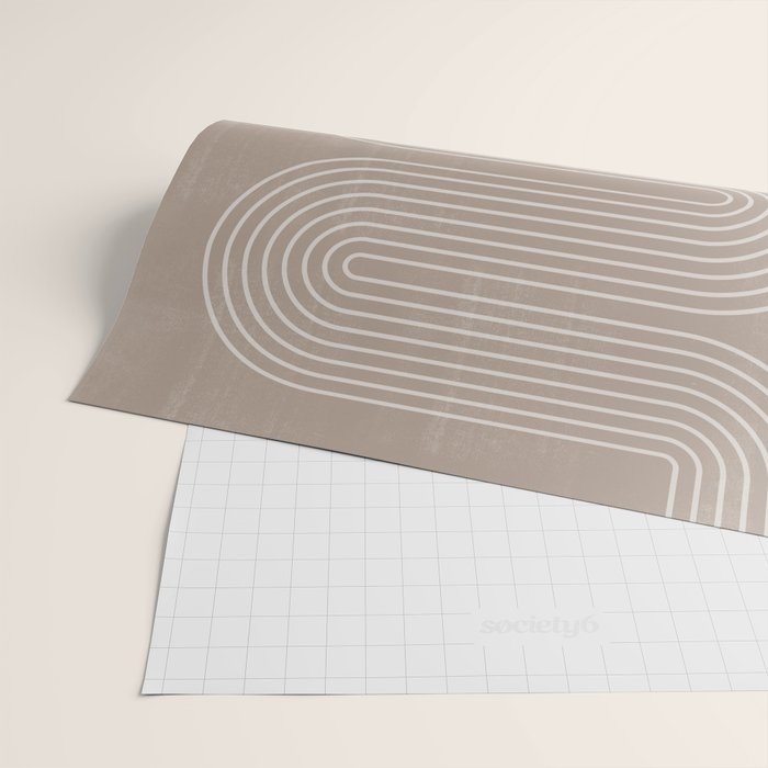 Neutral Lines Arch Minimalist Graphic Wrapping Paper Gallery Image 2
