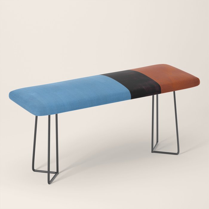 Autumn Sky Color field Abstract Mid Century Modern Minimalist  Bench Gallery Image 1