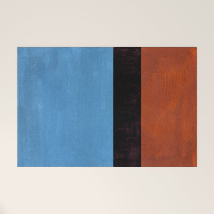 Autumn Sky Color field Abstract Mid Century Modern Minimalist  Welcome Mat Gallery Image 1