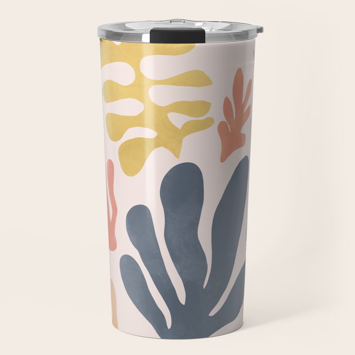 Matisse Cutouts Homage - Abstract Painting Travel Mug Gallery Image 1