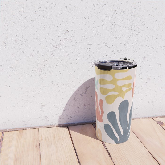 Matisse Cutouts Homage - Abstract Painting Travel Mug Gallery Image 4