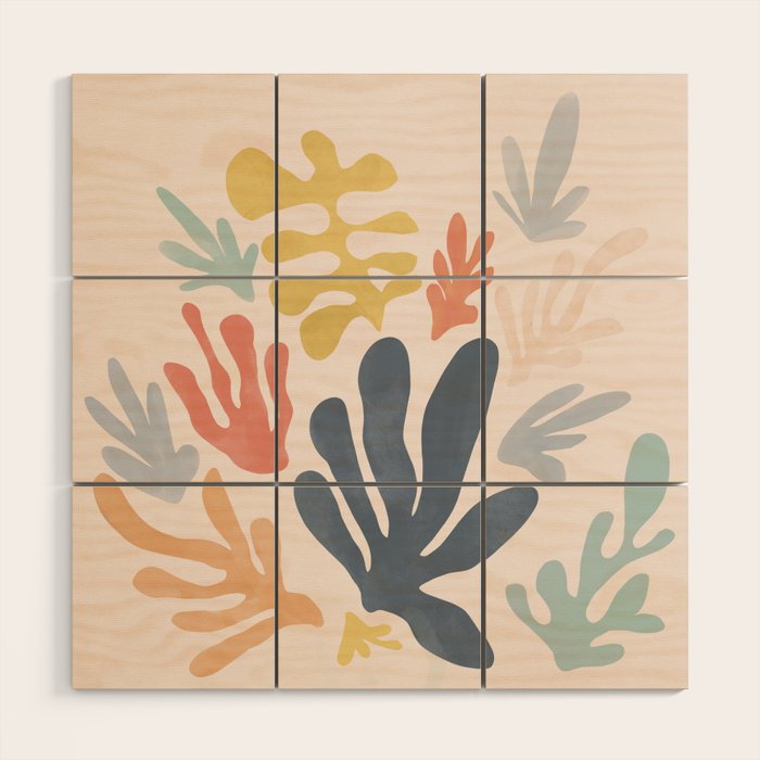 Matisse Cutouts Homage - Abstract Painting Wood Wall Art Gallery Image 1