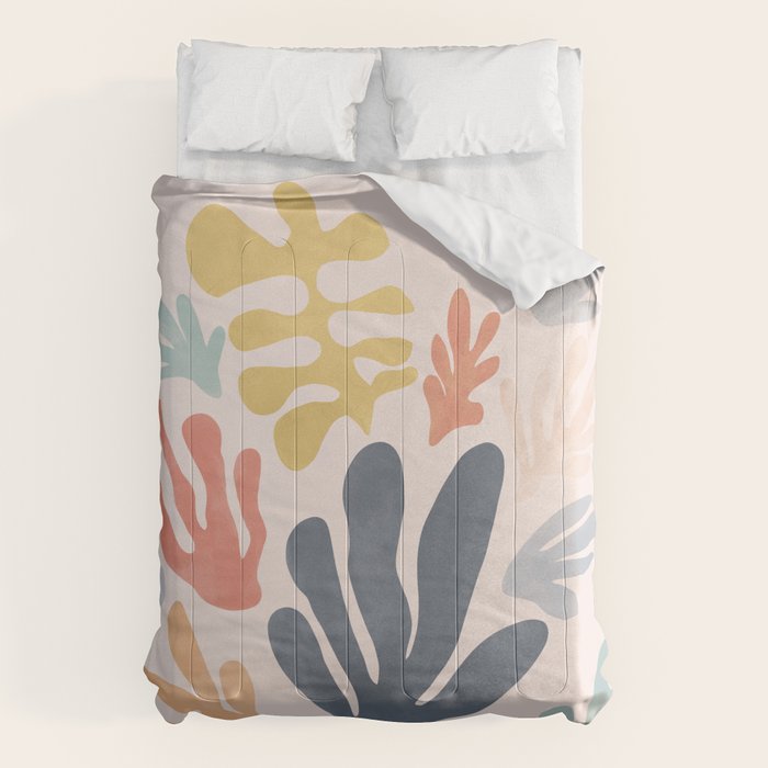 Matisse Cutouts Homage - Abstract Painting Comforter Gallery Image 6