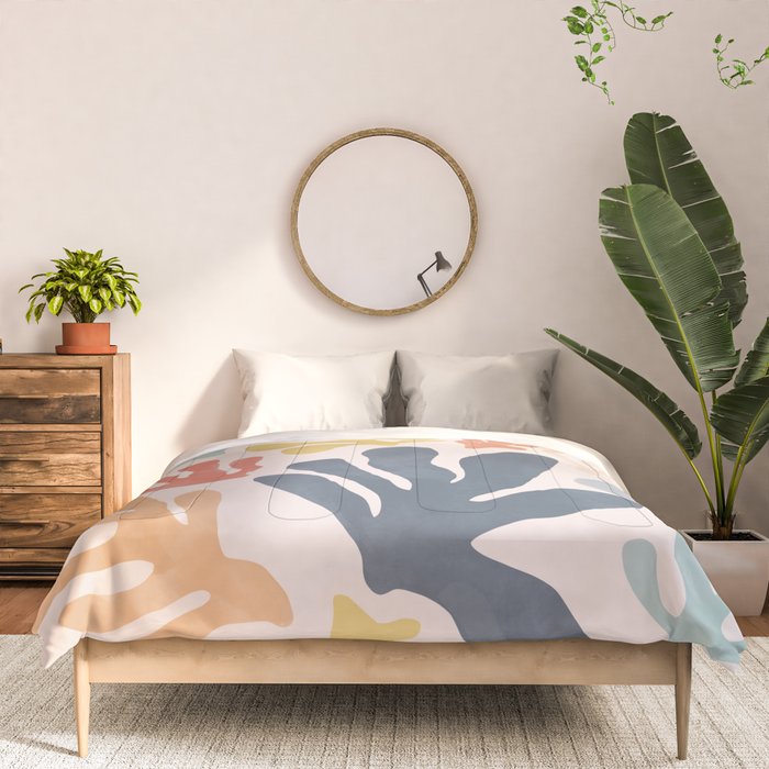 Matisse Cutouts Homage - Abstract Painting Comforter Gallery Image 3