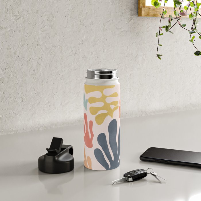 Matisse Cutouts Homage - Abstract Painting Water Bottle Gallery Image 5