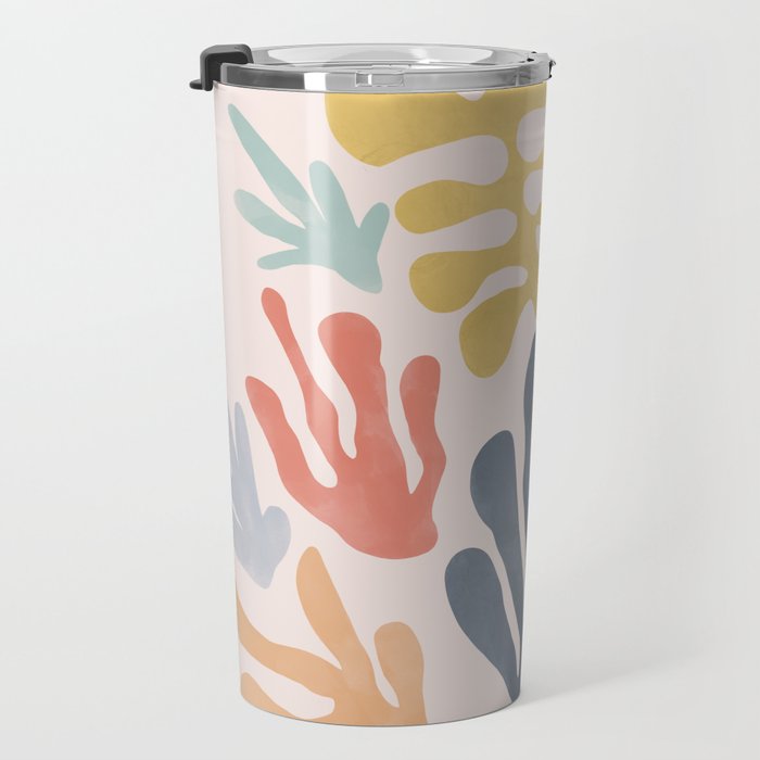 Matisse Cutouts Homage - Abstract Painting Travel Mug Gallery Image 3