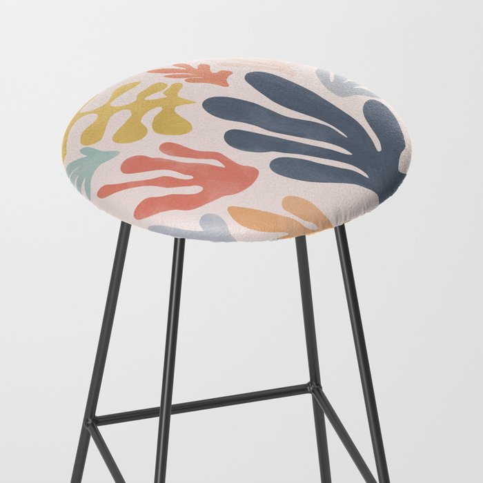 Matisse Cutouts Homage - Abstract Painting Stool Gallery Image 2