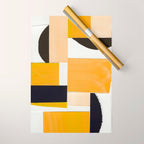 Yellow Abstract Collage Wrapping Paper Gallery Image 1